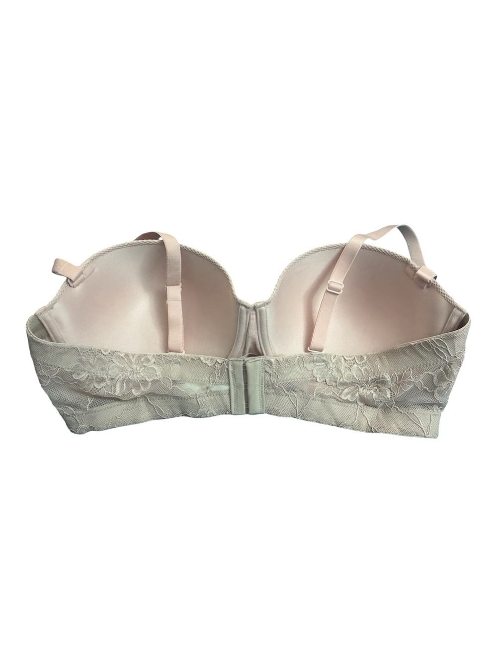 NWOT Maidenform Bra Lot 2 Pack 40C Beige Strapless Push-Up & Black Lace Demi Bra - Picture 6 of 11